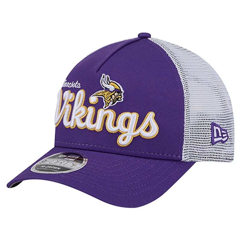Men's New Era  Purple Minnesota Vikings Side Lines 9FORTY Adjustable Hat