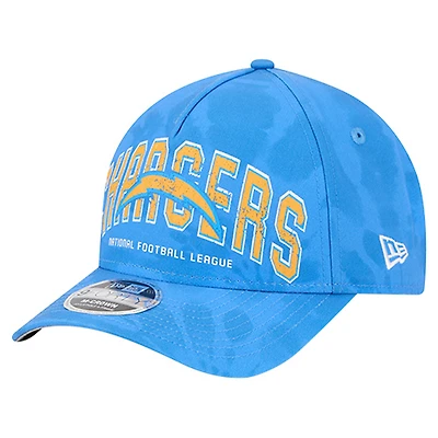 Men's New Era Powder Blue Los Angeles Chargers Tie Dye Fade 9Forty M-Crown A-Frame Adjustable Hat