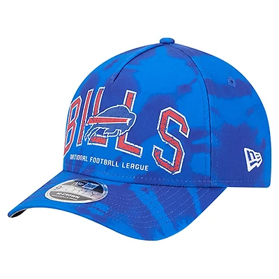 Men's New Era Royal Buffalo Bills Tie Dye Fade 9Forty M-Crown A-Frame Adjustable Hat