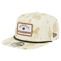 Men's New Era  Cream Seattle Seahawks Desert Rose 19TWENTY Adjustable Hat