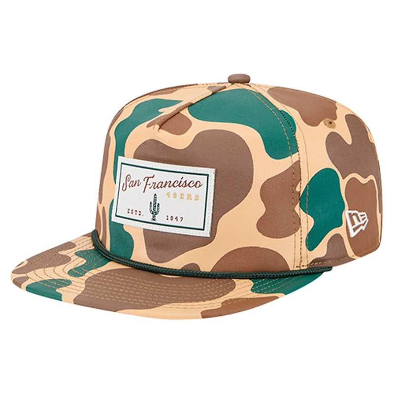 Men's New Era Camo San Francisco 49ers Duck Camo Rope 19TWENTY Adjustable Hat