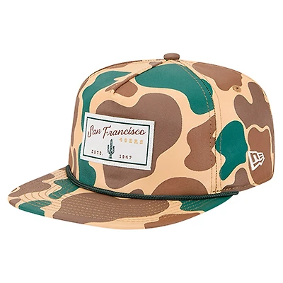 Men's New Era Camo San Francisco 49ers Duck Camo Rope 19TWENTY Adjustable Hat