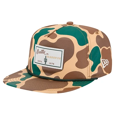Men's New Era  Camo Seattle Seahawks Duck Rope 19TWENTY Snapback Hat