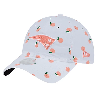 Women's New Era  White New England Patriots Fruit Pattern 9TWENTY Adjustable Hat