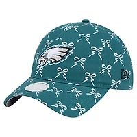 Women's New Era  Midnight Green Philadelphia Eagles Ribbon 9TWENTY Adjustable Hat
