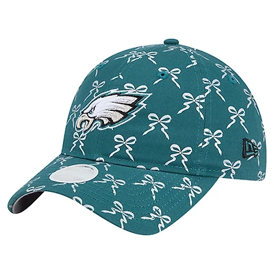 Women's New Era  Midnight Green Philadelphia Eagles Ribbon 9TWENTY Adjustable Hat