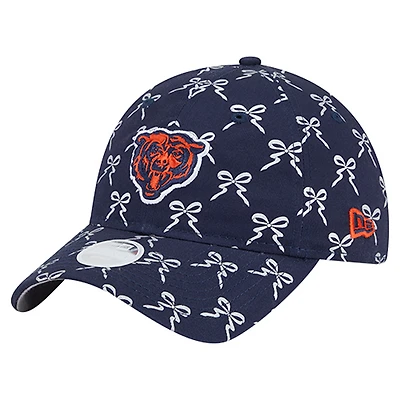 Women's New Era  Navy Chicago Bears Ribbon 9TWENTY Adjustable Hat