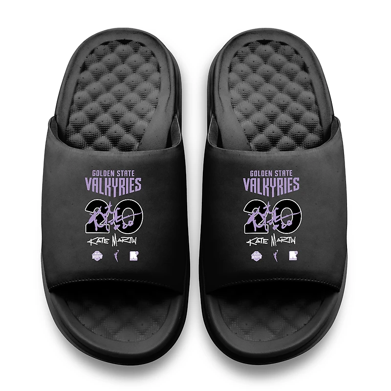 Youth ISlide Kate Martin Black Golden State Valkyries Round 21 Motive Slide Sandals