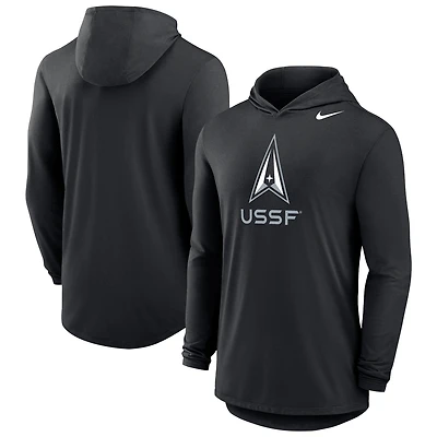 Men's Nike Black Air Force Falcons Space Rivalry Long Sleeve Hoodie T-Shirt
