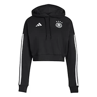 Women's adidas  Black Germany National Team   Alphaskin Cropped Hoodie
