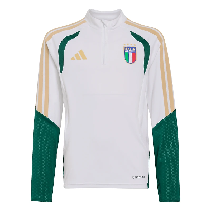 Youth adidas  White Italy National Team 2026 Away Tiro Training Top