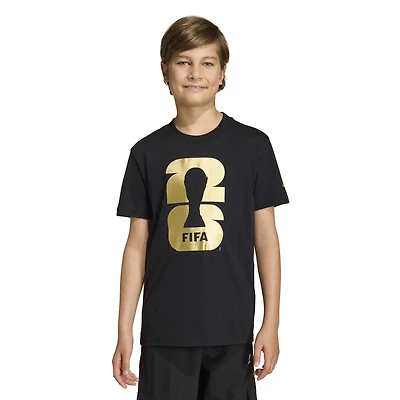 Youth adidas Black 2026 FIFA World Cup Official Emblem T-Shirt