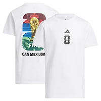 Youth adidas White 2026 FIFA World Cup Official Graphic T-Shirt
