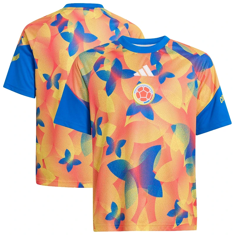 Youth adidas Orange Colombia National Team 2026 Pre-Match Top