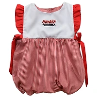 Girl's Infant Vive La Fete  Red Hendrick Motorsports Gingham Bubble Dress