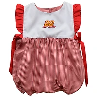 Girls Infant Vive La Fete  Red Joey Logano Gingham Bubble Dress