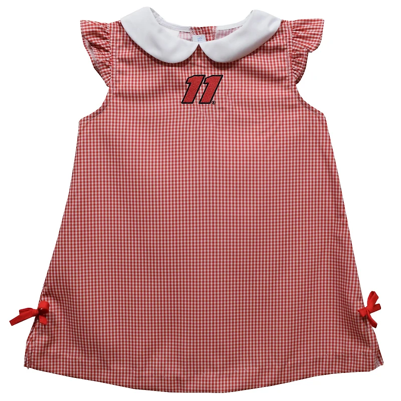 Girls Toddler Vive La Fete  Red Denny Hamlin Mini Check Pattern A-Line Dress