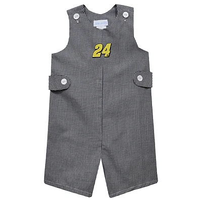 Infant Vive La Fete Black William Byron Gingham Jon Jon Romper