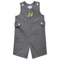 Infant Vive La Fete  Black William Byron Gingham Jon Jon Romper
