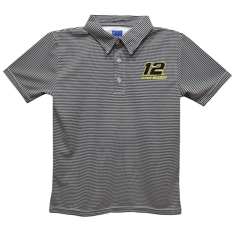 Toddler Vive La Fete  Black Ryan Blaney Pencil Stripe Polo