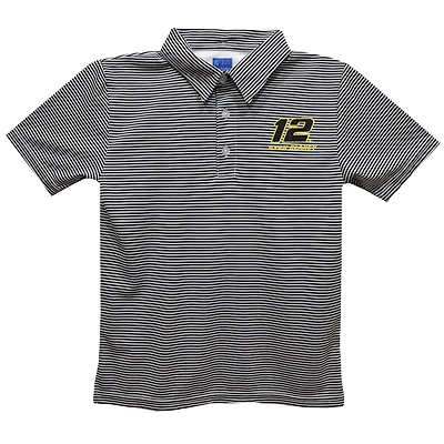 Toddler Vive La Fete  Black Ryan Blaney Pencil Stripe Polo