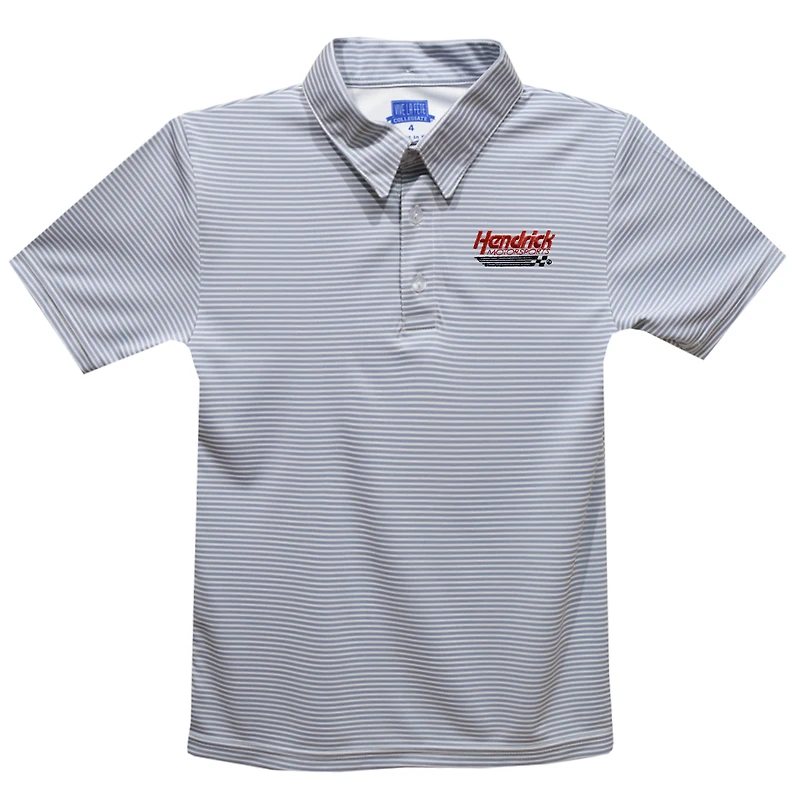 Youth Vive La Fete  Gray Hendrick Motorsports Pencil Stripe Polo