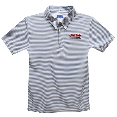 Youth Vive La Fete  Gray Hendrick Motorsports Pencil Stripe Polo