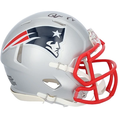 Drake Maye New England Patriots Autographed Riddell OVO Speed Mini Helmet