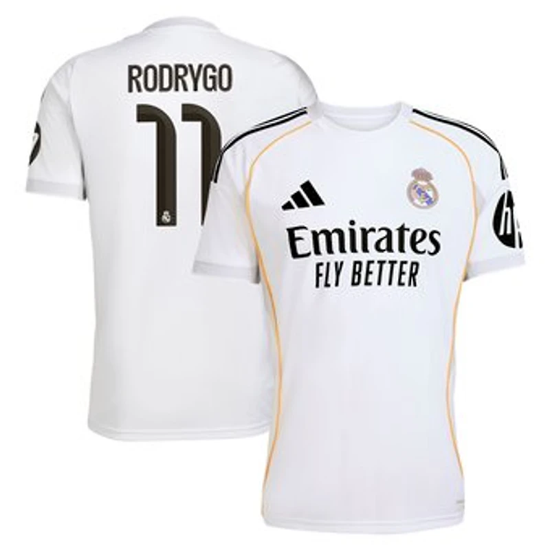 Men's adidas Rodrygo White Real Madrid 2025/26 Home Replica Jersey