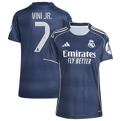 Women's adidas Vini Jr. Blue Real Madrid 2025/26 Away Replica Player Jersey