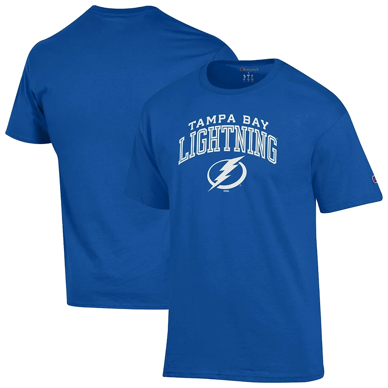 Men's Champion Royal Tampa Bay Lightning Primary Logo T-Shirt