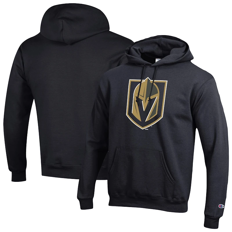 Men's Champion Black Vegas Golden Knights Primary Logo 1-Hit Pullover Hoodie