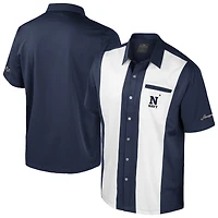 Men's Colosseum Navy Midshipmen Strike Bowling Button-Up Shirt