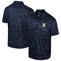 Men's Colosseum Navy Midshipmen Daly Print Polo