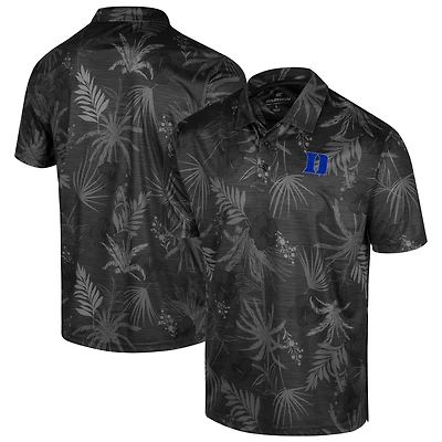 Men's Colosseum  Black Duke Blue Devils Palms Team Polo