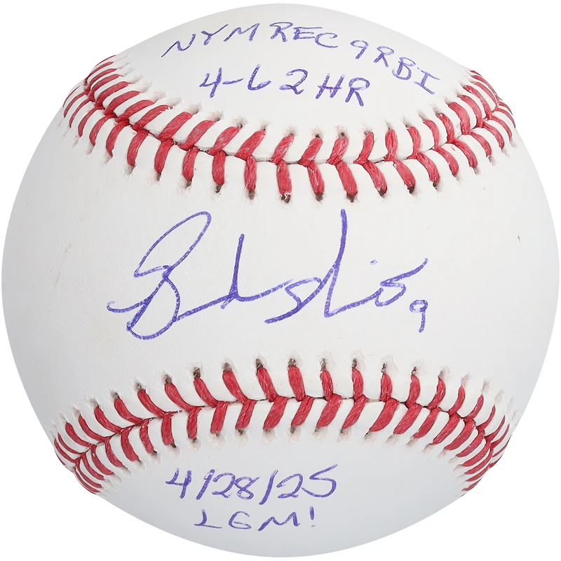 Brandon Nimmo New York Mets Autographed Baseball Multiple Inscriptions - Limited Edition #1/25