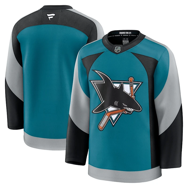 Men's Fanatics Teal San Jose Sharks Alternate Premium Jersey