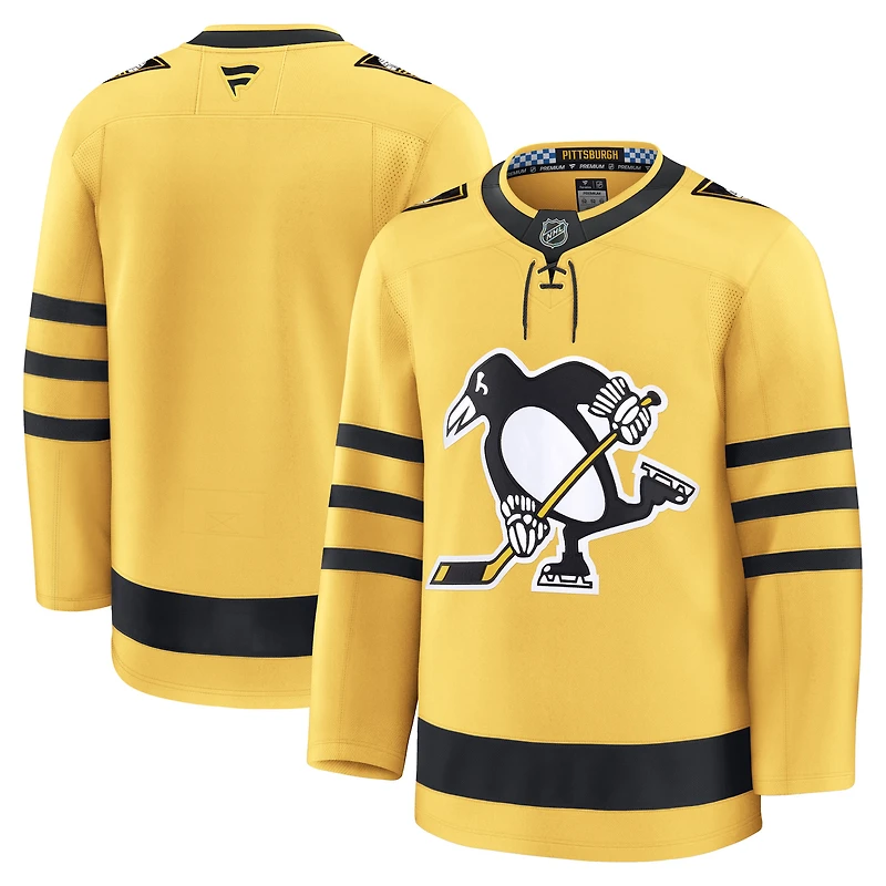 Men's Fanatics Gold Pittsburgh Penguins Alternate Premium Jersey