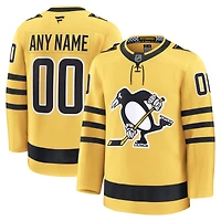Men's Fanatics Gold Pittsburgh Penguins Alternate Premium Custom Jersey