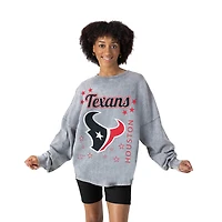 Women's Gameday Couture Gray Houston Texans Starbound Oversized Snow Wash Long Sleeve T-Shirt