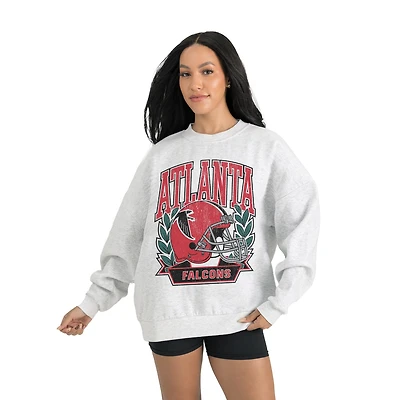 Women's Gameday Couture Gray Atlanta Falcons Heritage Premium Fleece Pullover Sweatshirt