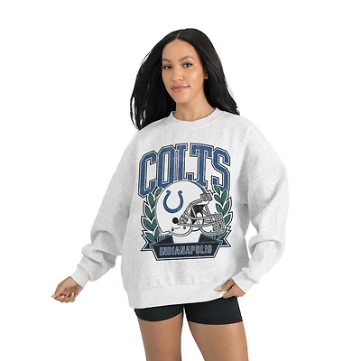 Women's Gameday Couture Gray Indianapolis Colts Heritage Premium Fleece Pullover Sweatshirt
