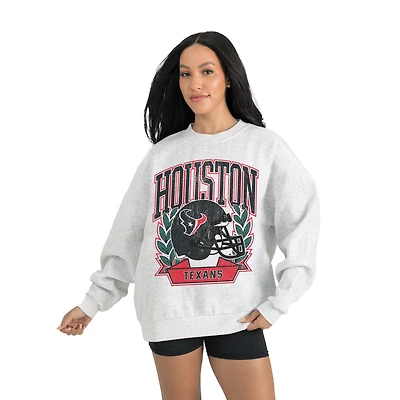 Women's Gameday Couture Gray Houston Texans Heritage Premium Fleece Pullover Sweatshirt