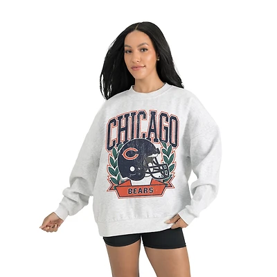 Women's Gameday Couture Gray Chicago Bears Heritage Premium Fleece Pullover Sweatshirt