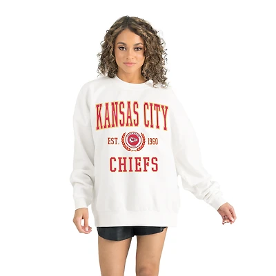 Women's Gameday Couture White Kansas City Chiefs Timeless Triumph Premium Fleece Pullover Sweatshirt