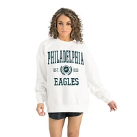 Women's Gameday Couture White Philadelphia Eagles Timeless Triumph Premium Fleece Pullover Sweatshirt