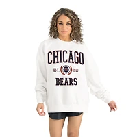 Women's Gameday Couture White Chicago Bears Timeless Triumph Premium Fleece Pullover Sweatshirt