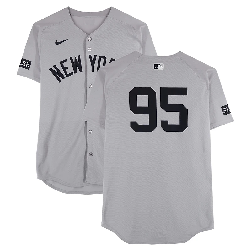 Oswaldo Cabrera New York Yankees Game-Used #95 Gray Nike Jersey vs. Pittsburgh Pirates on April 4, 2025 - 3-4, 4 RBI