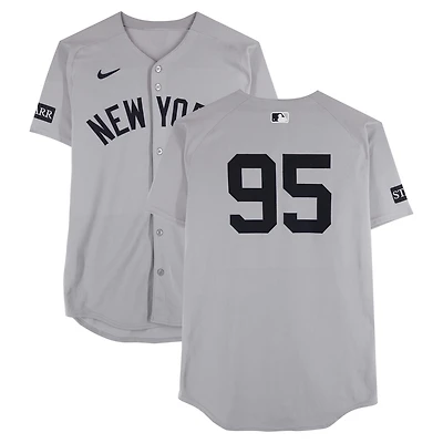 Oswaldo Cabrera New York Yankees Game-Used #95 Gray Nike Jersey vs. Pittsburgh Pirates on April 4, 2025 - 3-4, 4 RBI