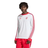 Men's adidas Originals  White Liverpool Culturewear Originals Long Sleeve T-Shirt